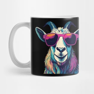 Billy Goat With Sunglasses Colorful Mug